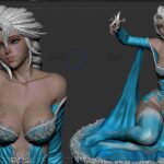 【Artstation】冰雪奇缘 艾尔莎 3D 打印模型