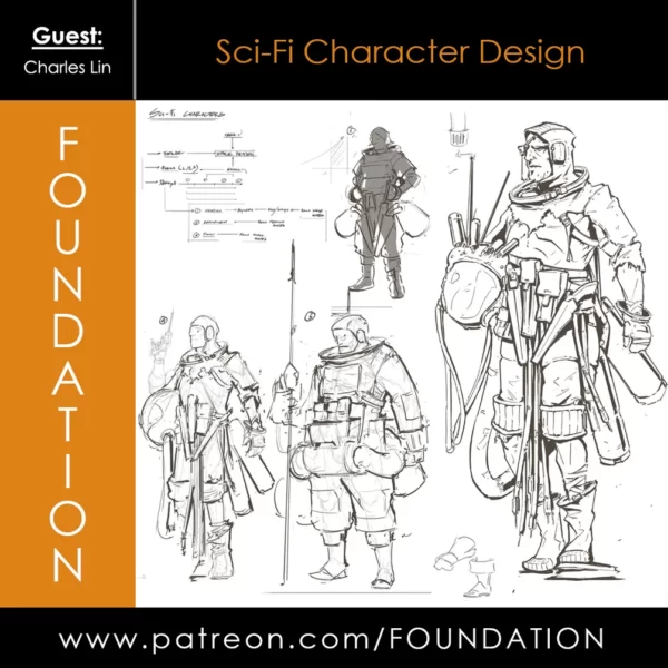 【中英双字】《Foundation Patreon》Charles Lin 的科幻角色设计绘画