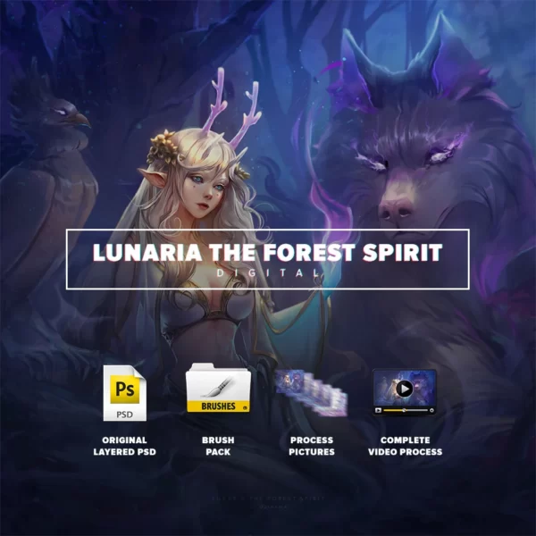 【无解说】Dzikawa 的 Lunaria 森林精灵数字绘画包