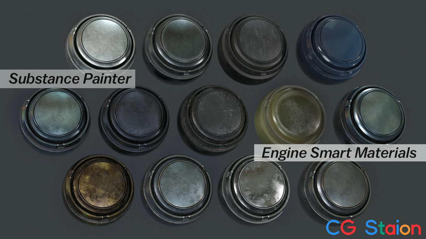 Substance Painter 13 种substance Painter 金属智能材质球 Cg Staion