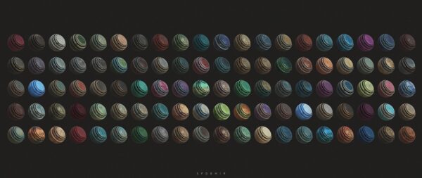 【Substance Painter】100 个不同类别的智能材质球