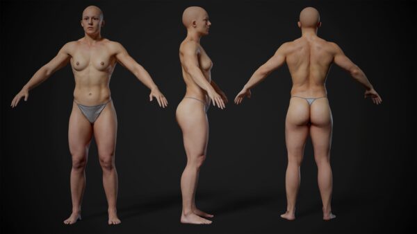 【3D Scanstore】Animation Ready Body Scan 女性 vol-01