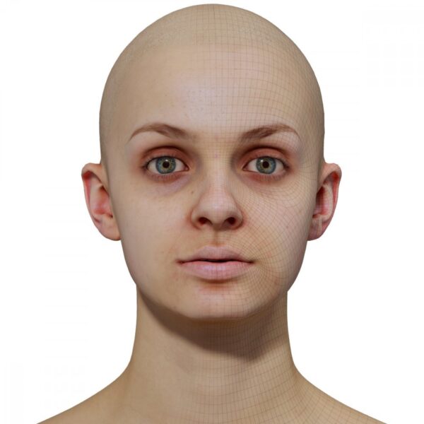 【3D Scanstore】Retopologised Head Scan 女性 vol-05
