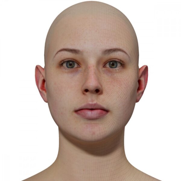 【3D Scanstore】Retopologised Head Scan 女性 vol-13