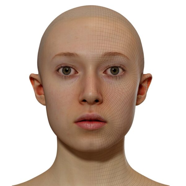 【3D Scanstore】Retopologised Head Scan 女性 vol-22