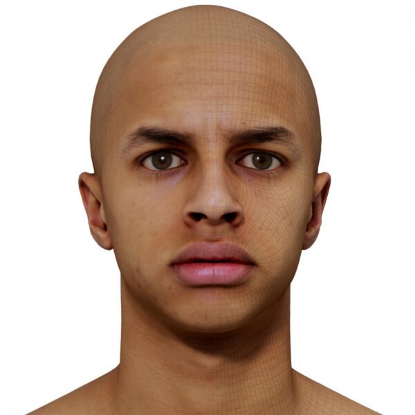 【3D Scanstore】Retopologised Head Scan 男性 vol-01