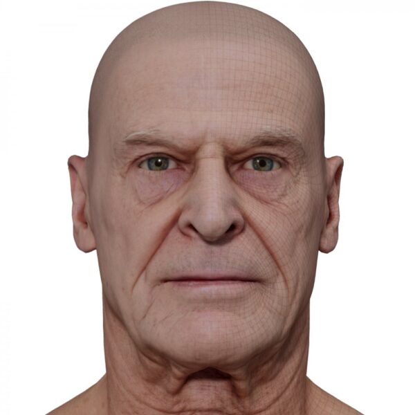 【3D Scanstore】Retopologised Head Scan 男性 vol-14