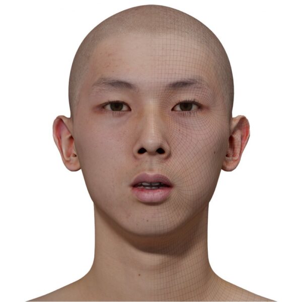 【3D Scanstore】Retopologised Head Scan 男性 vol-18