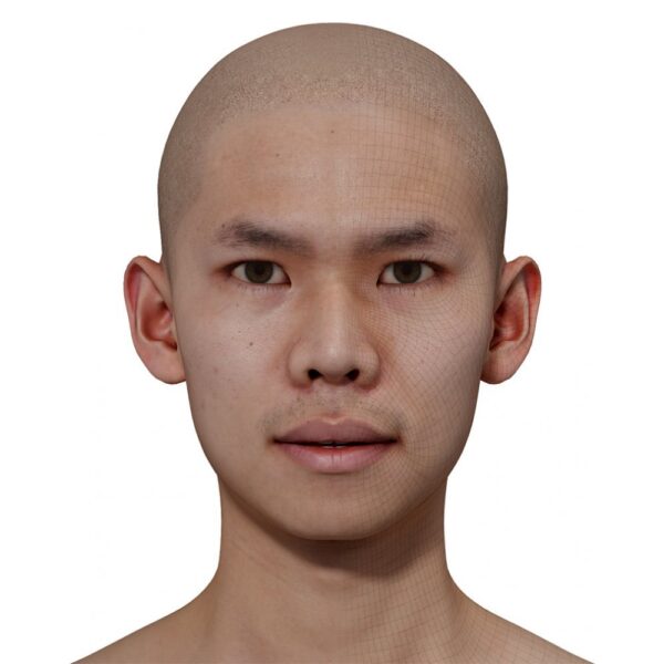 【3D Scanstore】Retopologised Head Scan 男性 vol-19