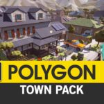 【Unity】【Synty Studios】Town Pack 低面多边形模组资产