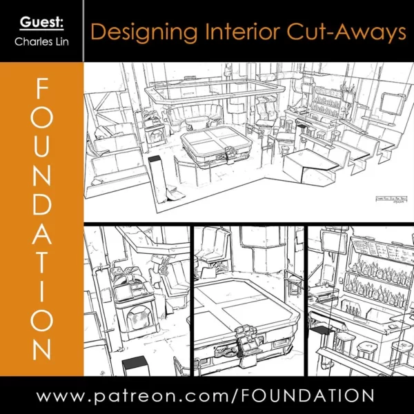【中英双字】【Foundation Patreon】Charles Lin 设计室内剖面图