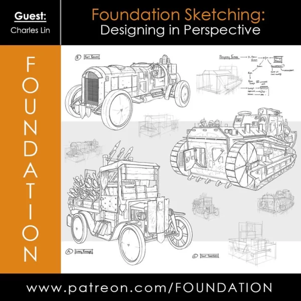 【中英双字】【Foundation Patreo】Charles Lin 基础素描：透视设计