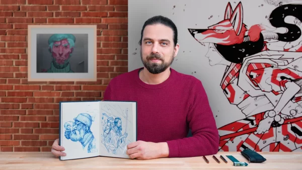 【中英双字】【Domestika】Aleix Gordo Hostau 用于插图项目的艺术家速写本