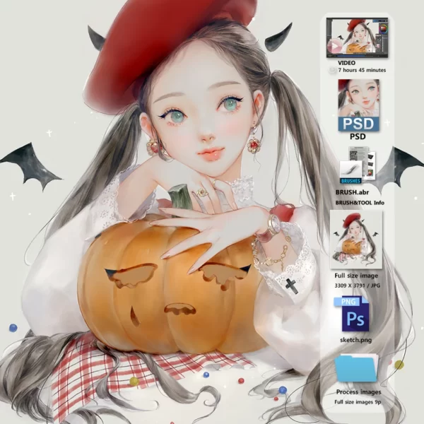 【无解说】Dadachyo 2018 Halloween 绘画视频