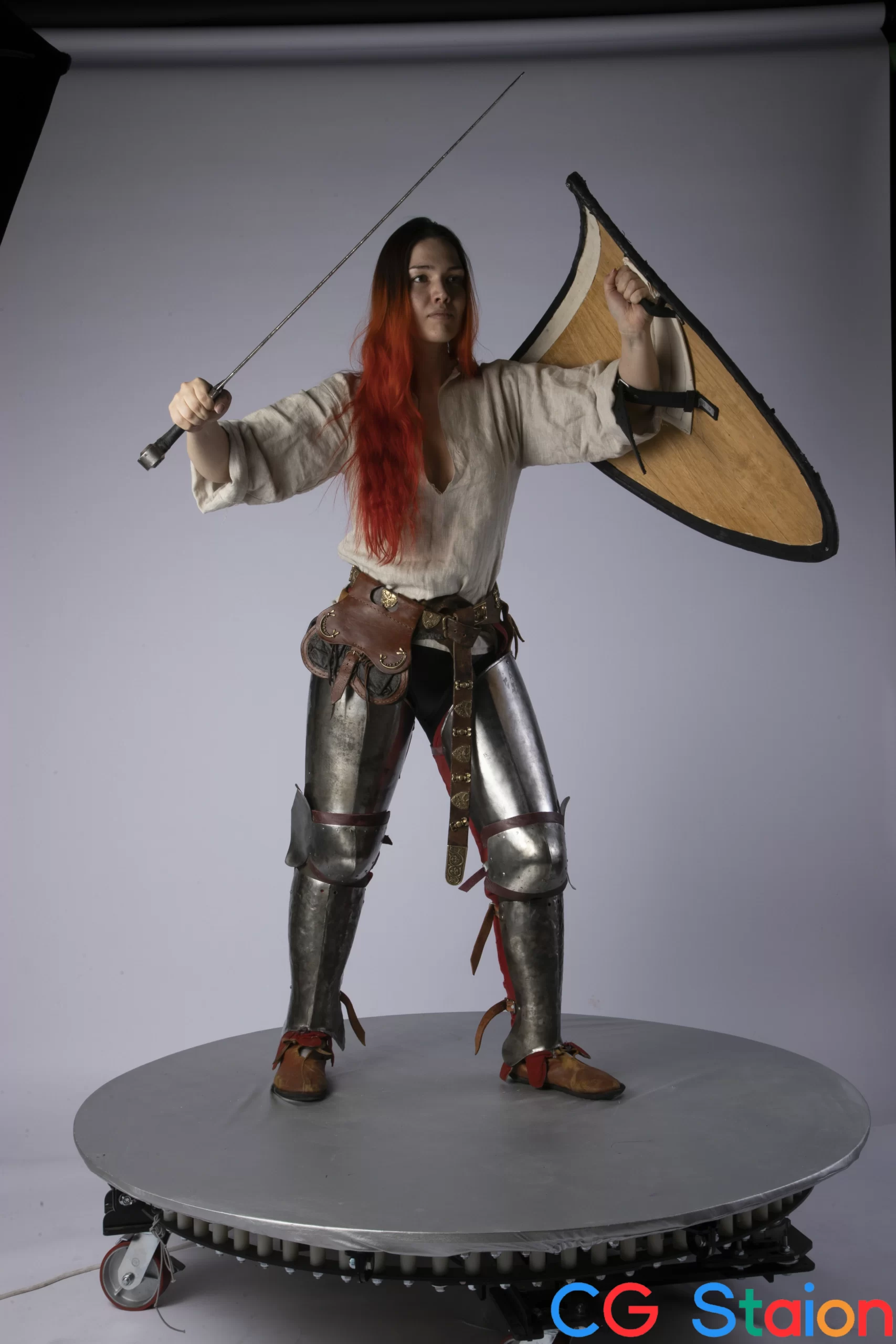 【高清参考图】1001张女性中世纪骑士盔甲姿态动作高清参考图片7