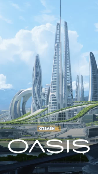 【Kitbash3D】Oasis 3D 建筑场景模型资产包