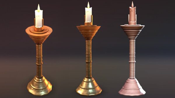 【无解说】【3D Extrude】制作风格化道具 Candle Stand